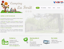 Tablet Screenshot of camping-la-foret.com